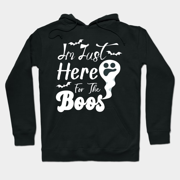 I'm Just Here For The Boos Halloween Hoodie by kirayuwi